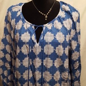 Ladies Merona blue top size extra large